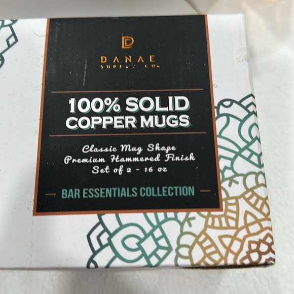 New without box Hammered Copper 100% solid copper Mugs 6 mugs total - Picture 5 of 13